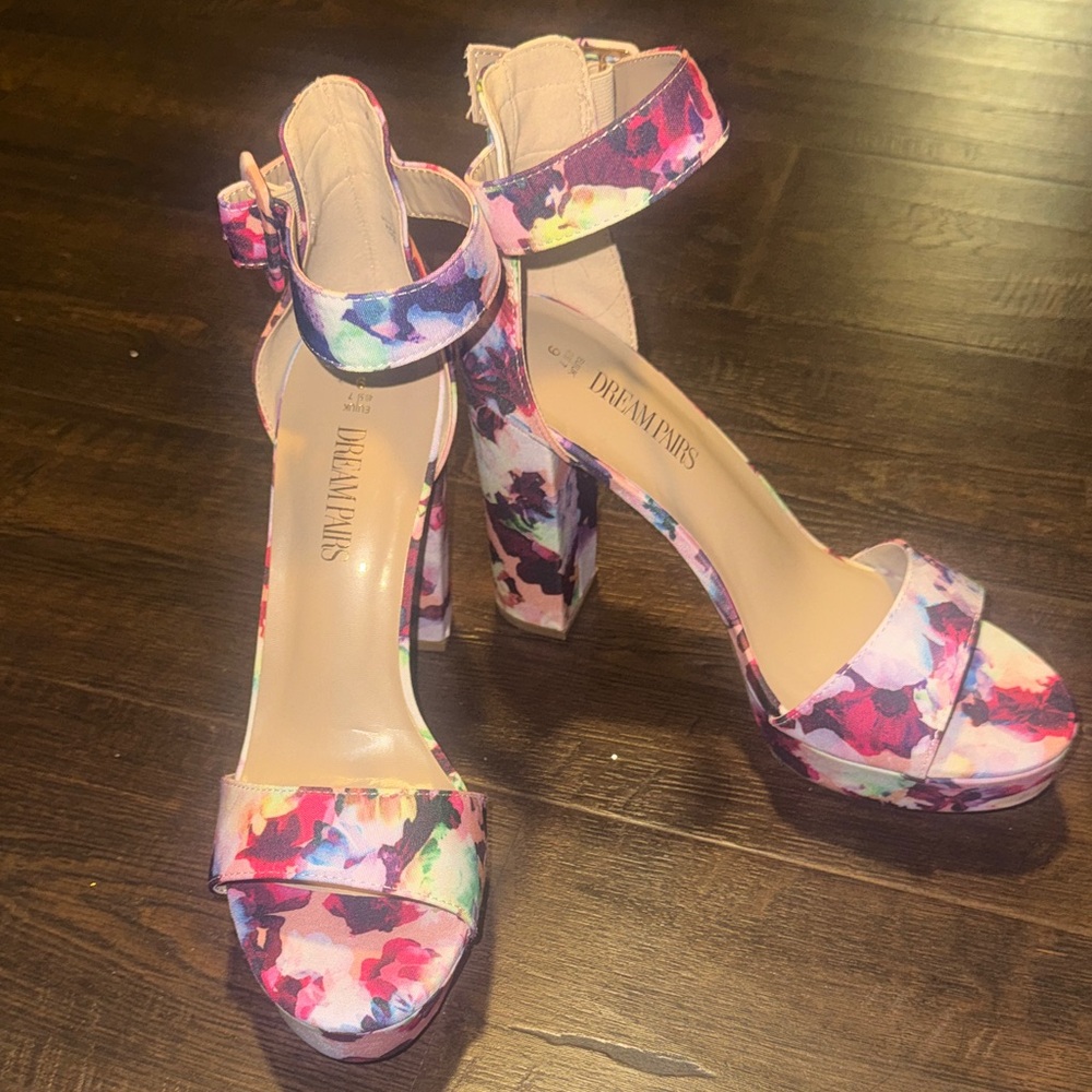 Dream Pairs Women's Colorful Heeled Sandals